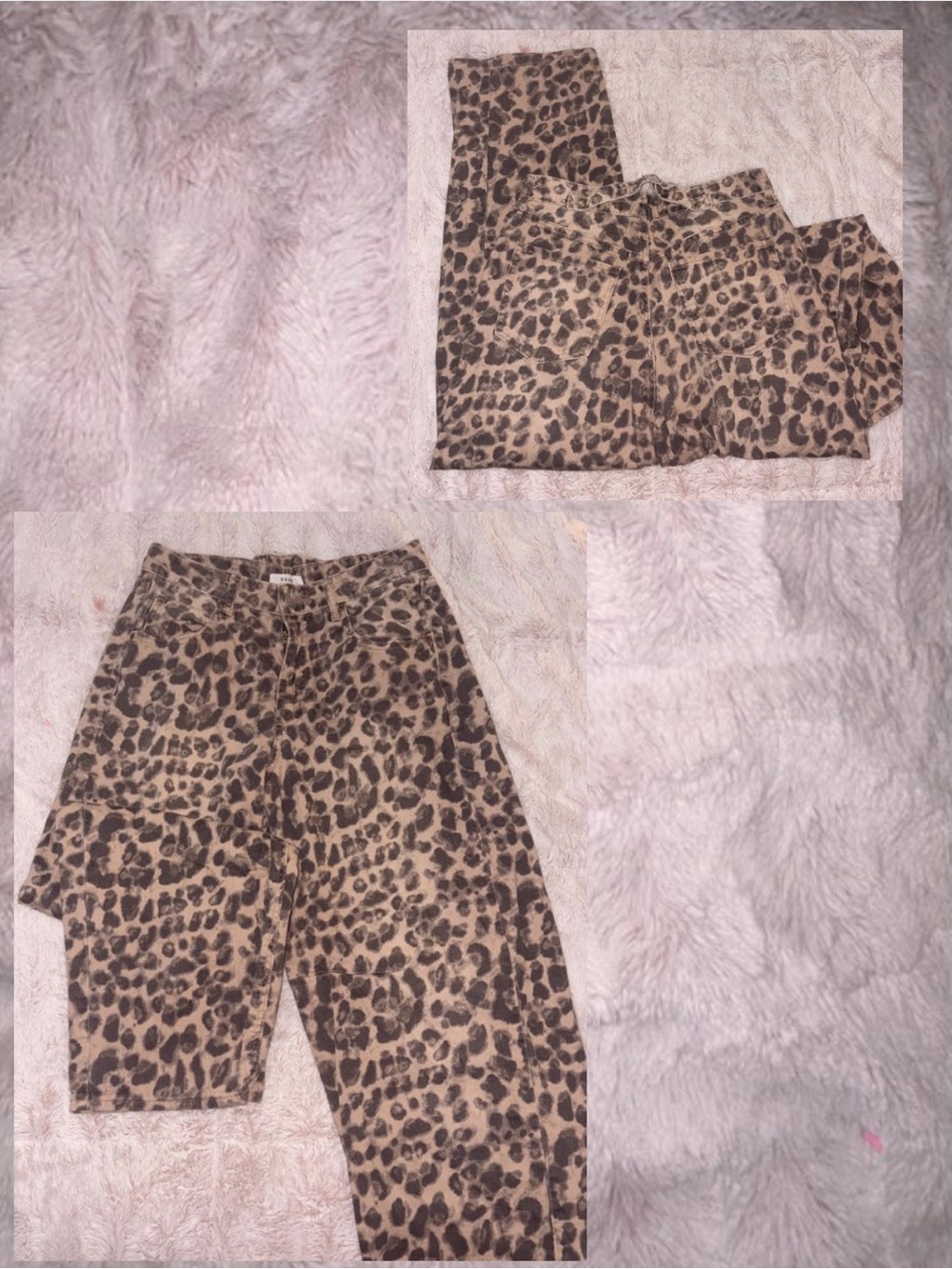 Leopard Print Pants - Brown